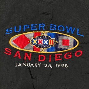 Denver Broncos Super Bowl XXXII Vintage Windbreaker Jacket NFL 1998